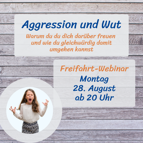 0€-Freifahrt-Webinar: "Aggression & Wut - Warum du dich darüber freuen und wie du gleichwürdig damit umgehen kannst"